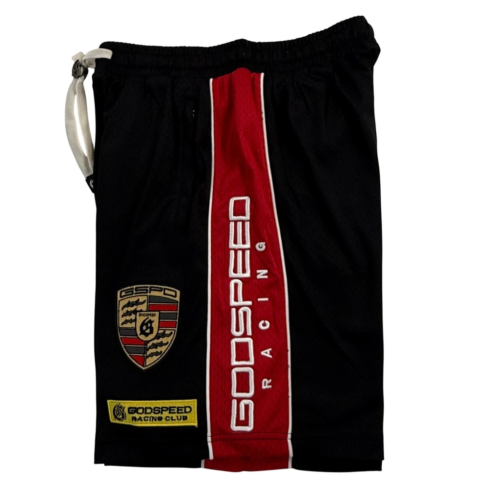 Godspeed Racing Club Mesh Shorts Black Red Mainline Collection MMXXV Mens Medium